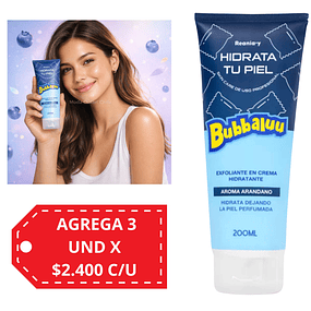 Exfoliante en Crema Hidratante Bubbaluu - FT-1828 - AROMA ARANDANO - 200 ml