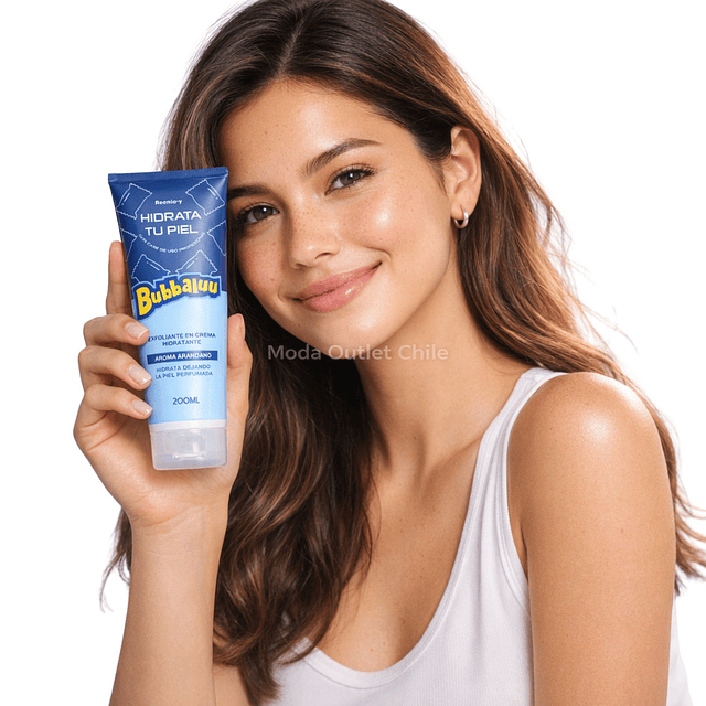 Caja de 12 Exfoliante en Crema Hidratante Bubbaluu - FT-1828 - AROMA ARANDANO - 200 ml