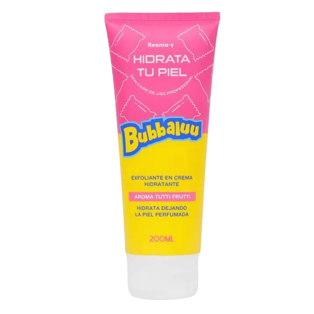  Exfoliante en Crema Hidratante Bubbaluu - FT-1802 - AROMA TUTTI FRUTTI - 200 ml