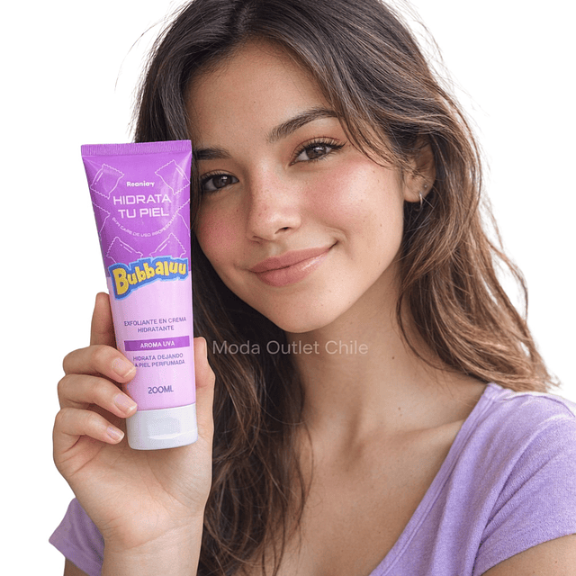 Caja de 12 Exfoliante en Crema Hidratante Bubbaluu - FT-1801 - AROMA UVA - 200 ml