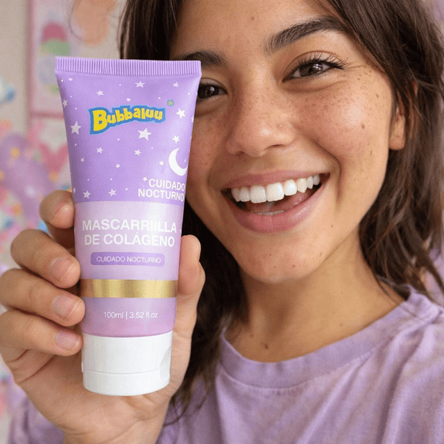 Mascarilla Facial de Colágeno Nocturna BUBBALUU - 100 ml