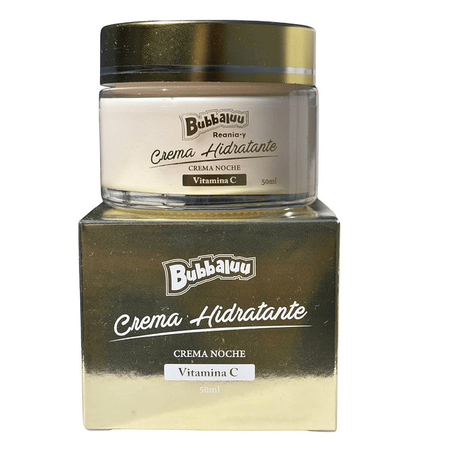 Crema Hidratante Facial Bubbaluu Vitamina C – Crema de Noche – 50 ml