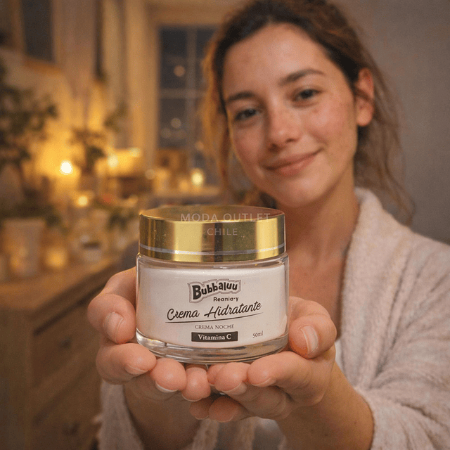 Caja de 12 Crema Hidratante Facial Bubbaluu Vitamina C – Crema de Noche – 50 ml