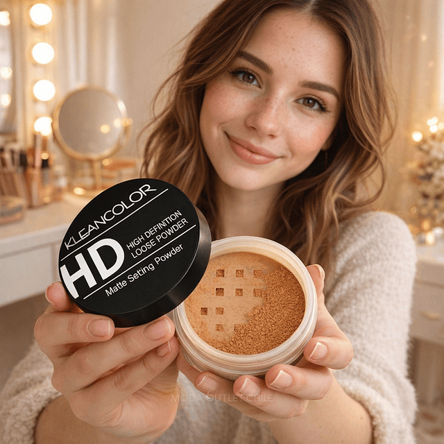 Polvo Suelto Matificante Kleancolor HD Matte Setting Powder – Tono Deep