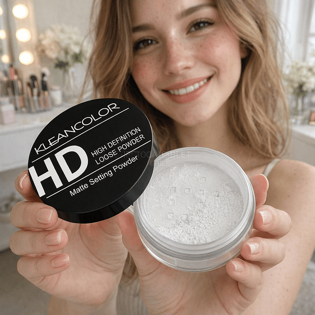 Polvo Suelto Matificante Kleancolor HD Matte Setting Powder – Tono Translucent