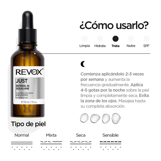 Serum Facial Just Retinol In Squalane Revox - 30 ML