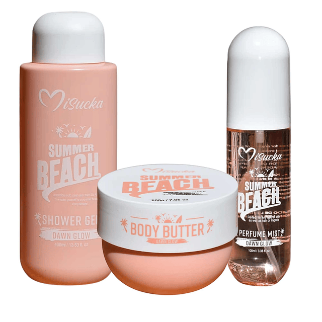Tripack Shower gel, Manteca corporal y Perfume Mist Dawn Glow - Misucka 
