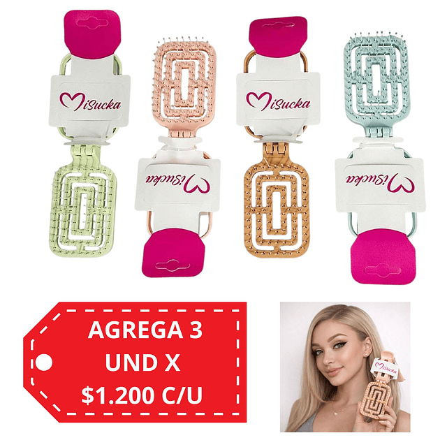 Cepillo para el Cabello Misucka Alta Calidad, Se Envian Colores Surtidos - AU73