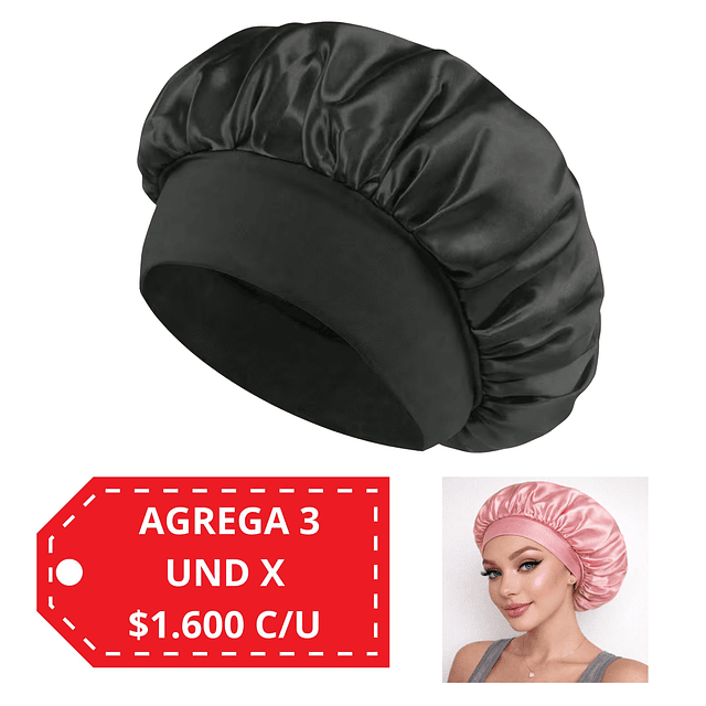 Gorro de Satín de Alta Calidad Misucka, Se Envían Colores Surtidos - AU75 