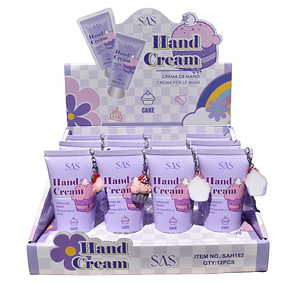 Display de 12 Crema de Manos Hidratante SAS Cosmetics 50g- SAH182 - CAKE.