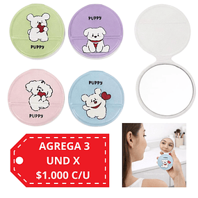 Espejo de Cartera Con Diseño de Perrito Puppy (Colores Surtidos) - AU80