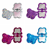 Espejo de Cartera Holográfico Doble Aumento (Venta Unitaria Colores Surtidos) - Mariposa AU118