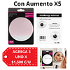 Espejo de Maquillaje Redondo con Aumento X5 - AU106
