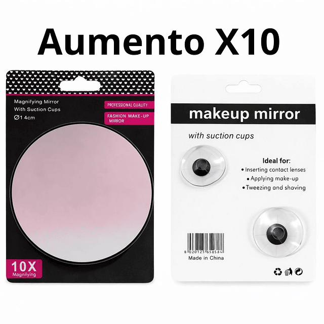 Espejo de Maquillaje Redondo con Aumento X10 - AU108