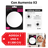 Espejo de Maquillaje Redondo con Aumento X3 - AU104