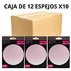 Caja de 12 Espejos de Maquillaje Redondo con Aumento X10 - AU109