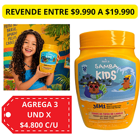 Mascarilla Capilar 3 en 1 Samba 1 kilo - KIDS AMARILLA 