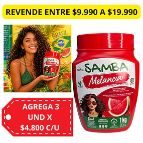 Mascarilla Capilar 2 en 1 Samba 1 Kilo - MELANCIA 