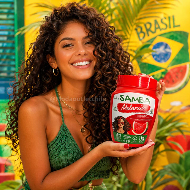 Mascarilla Capilar 2 en 1 Samba 1 Kilo - MELANCIA 