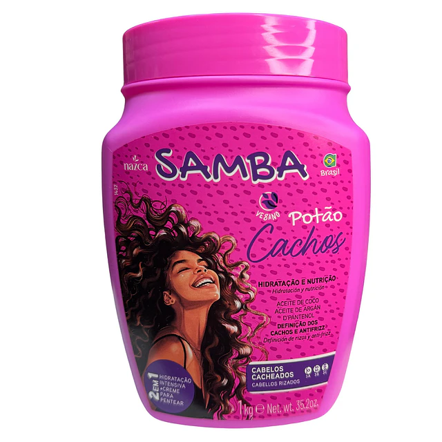 Mascarilla Capilar 2 en 1 Samba 1 Kilo - CACHOS 