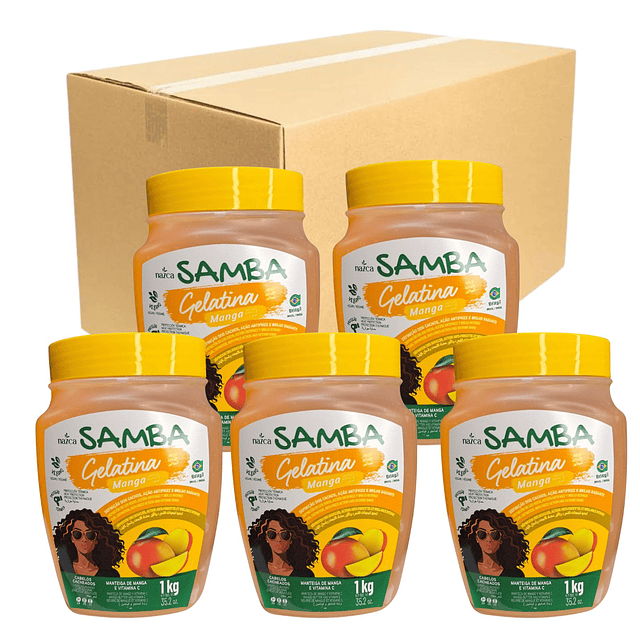 Caja de 6 Gelatina Capilar Samba 1 Kilo - Manga 