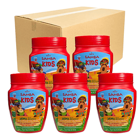 Caja de 6 Mascarillas Capilares 3 en 1 Para Cachos y Crespos 1 Kilo - KIDS ROJA 