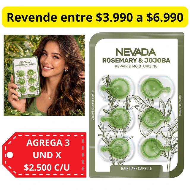 Ampollas Capilares Romero & Jojoba Nevada 6 Cápsulas  - AU190