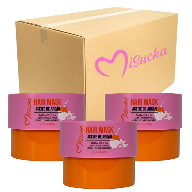 Caja de 12 Mascarillas Capilares Misucka 200 ML c/u - ARGÁN