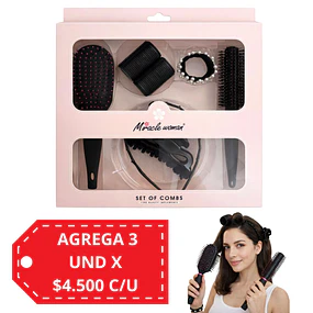 Set de Belleza Capilar Completo Miracle Woman (Cepillos + Accesorios) - 0079 - AU147