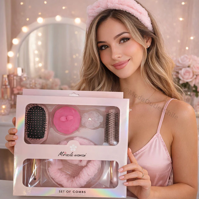 Set de Belleza Capilar Completo Miracle Woman (Cepillos + Accersorios) - 0083 - AU149