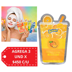 Mascarilla Facial Bubbaluu Hidratación y Nutrición - VITAMINA C 1916