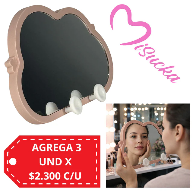 Espejo de Tocador Nube con Ganchos Organizadores (Se envian colores Surtidos) - AU153