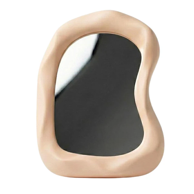 Espejo de Maquillaje Diseño Orgánico con Base  (Se envian colores Surtidos)  - AU155