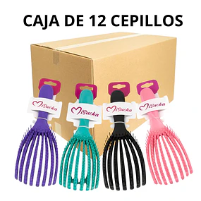 Caja de 12 Cepillos Desenredantes Flexibles Antinudos Misucka - AU97