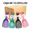 Caja de 12 Cepillos Desenredantes Flexibles Antinudos Misucka - AU97