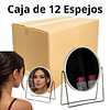Caja de 12 Espejos de Tocador Redondo Giratorio con Soporte Metálico  (Se Envían Colores Surtidos)  - AU156 