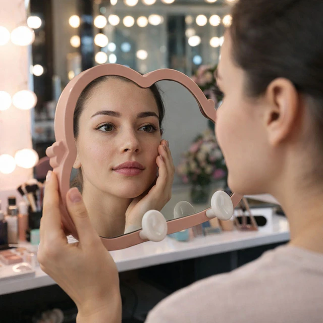 Caja de 12 Espejos de Tocador Nube con Ganchos Organizadores  (Se envian colores Surtidos)  - AU158