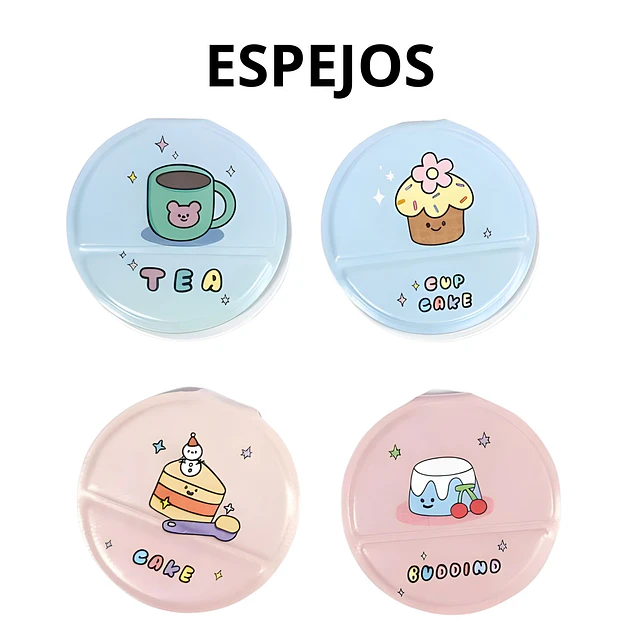 Espejo de Cartera Diseño Postres Kawaii  (SE ENVIAN SURTIDOS) - AU88