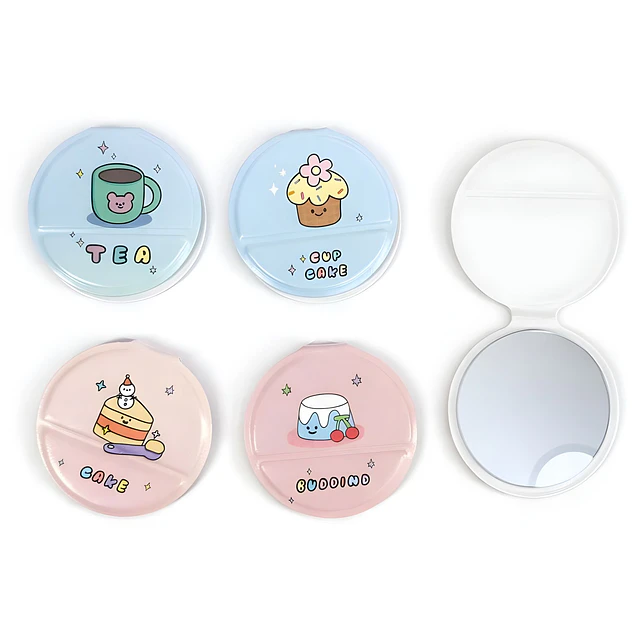 Caja de 12 Espejos de Cartera Diseño Postres Kawaii - AU89