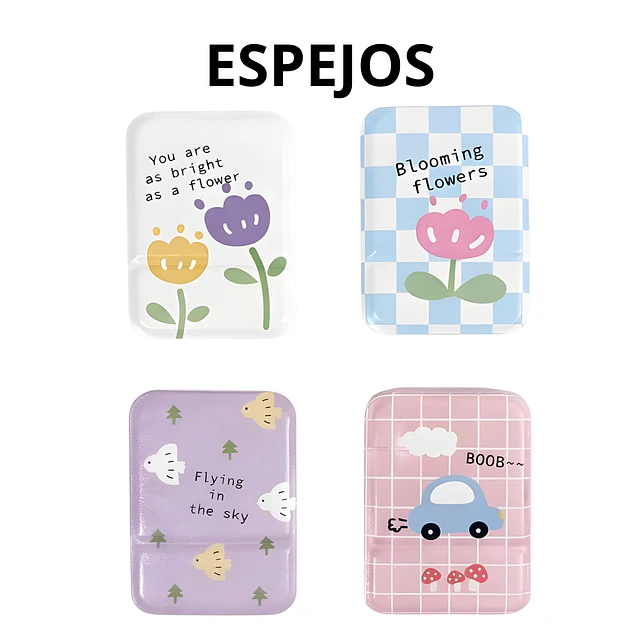 Caja de 12 Espejos de Cartera Diseño Kawaii - AU91 