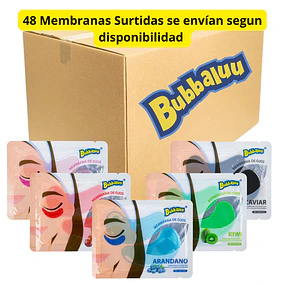 Caja de 48 Membranas Para Ojos Bubbaluu (Se surten en todos los aromas segun disponibilidad)