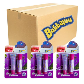 Caja de 24 Balsamos Labiales Magico + Brillo Bubbaluu - 1933 Arandano 