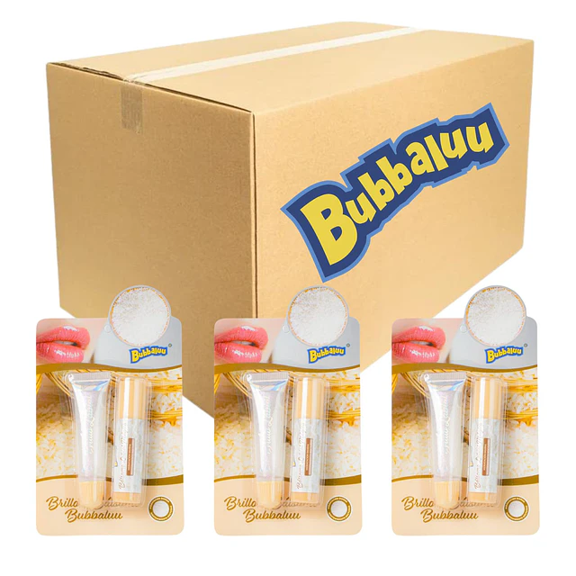 Caja de 24 Balsamos Labiales Magico + Brillo Bubbaluu - 1934 Arroz 