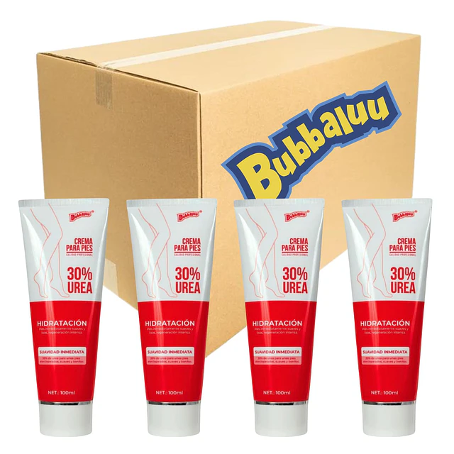 Caja de 12 Cremas Para Pies 30% de Urea Suavidad e Hidratacion - 1840