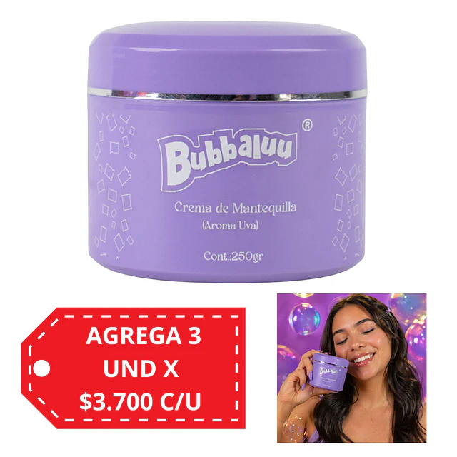 Manteca Corporal Bubbaluu 250g - 2742 UVA