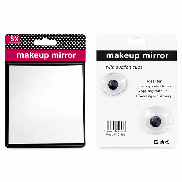 Espejo de Maquillaje Cuadrado con Aumento X5 - AU102