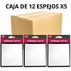 Caja de 12 Espejos de Maquilaje cuadrado con Aumento X5 - AU103