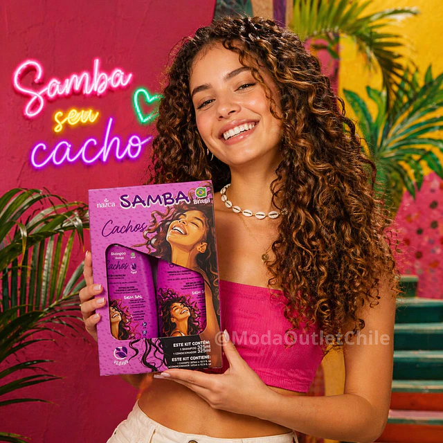 Caja de 6 Packs de Shampoo y Acondicionador SAMBA 325 ML - CACHOS AU237
