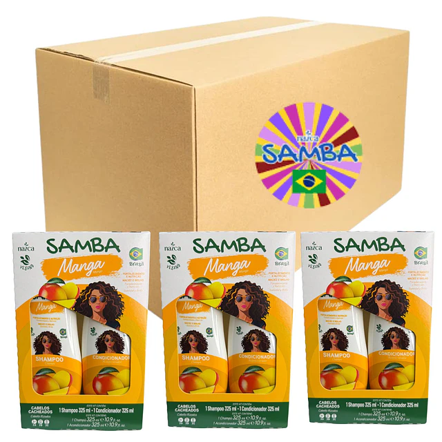 Caja de 6 Packs de Shampoo y Acondicionador SAMBA 325 ML - MANGA AU239 