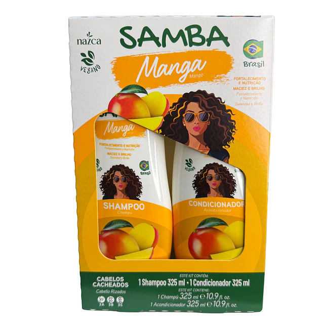 Caja de 6 Packs de Shampoo y Acondicionador SAMBA 325 ML - MANGA AU239 